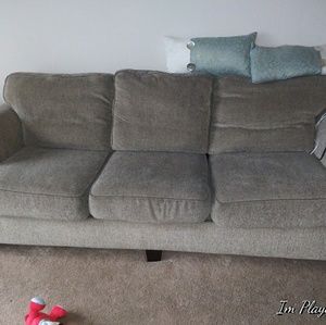 Living Room set Couch/2person chair/mirror/art